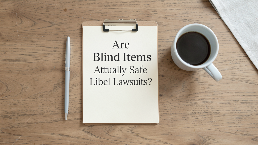 Photographic detail related to Are Blind Items Actually Safe from Libel Lawsuits?